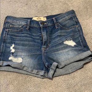 High rise jean shorts